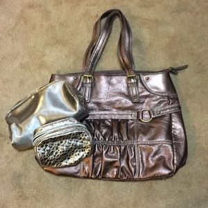 Purse + Makeup bag 3 piece set